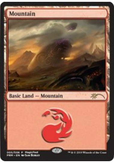 (英)【Foil】山 / Mountain【PRM】2019年 マジックフェストプロモ No.108