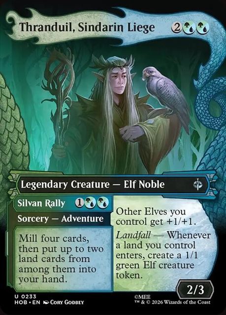 (英)シンダリンの領主、スランドゥイル - シルヴァンの集会 / Thranduil, Sindarin Liege - Silvan Rally ★ショーケース枠★(「竜の財宝」フレーム版) 【HOB】 No.233
