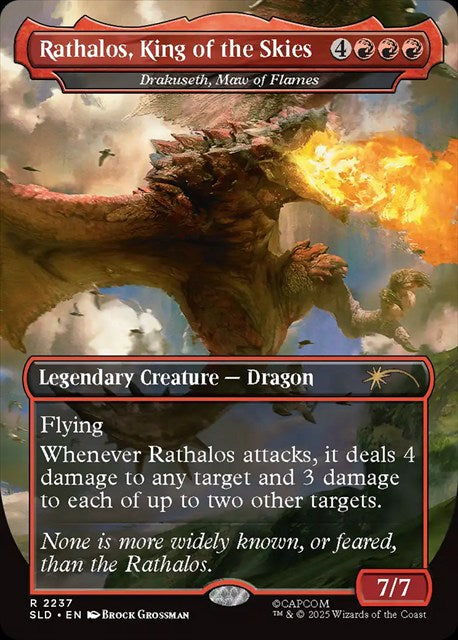 (英)【Foil】天空の王者リオレウス - Rathalos, King of the Skies[炎の大口、ドラクセス / Drakuseth, Maw of Flames]【SLD】 Secret Lair x Monster Hunter: The Monsters No.2237
