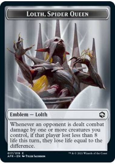 (英)紋章 - 蜘蛛の女王、ロルス / Emblem - Lolth, Spider Queen【AFR-TOKEN】 No.017