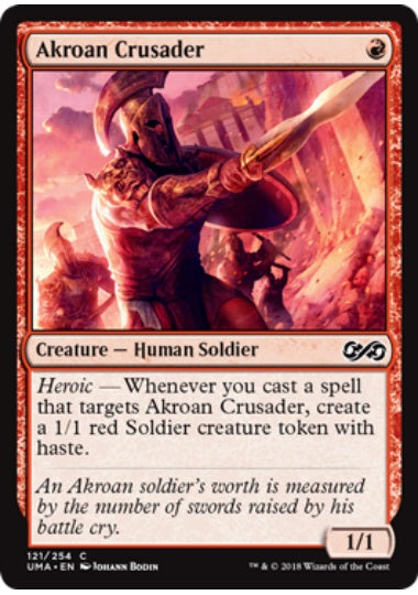 (英)【Foil】アクロスの十字軍 / Akroan Crusader【UMA】 No.121
