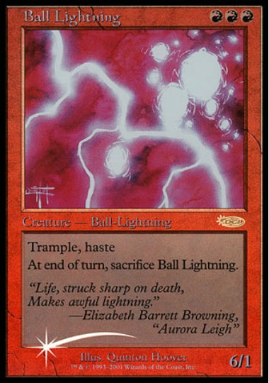 (英)【Foil】ボール・ライトニング / Ball Lightning【PRM】旧枠 ジャッジ褒賞 No.010