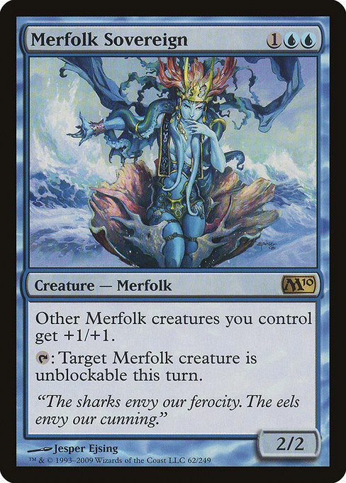 (英)マーフォークの君主 / Merfolk Sovereign【M10】 No.062