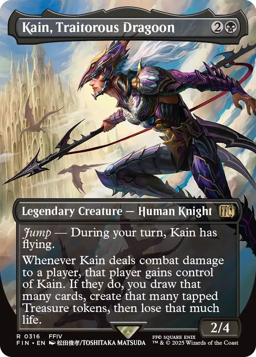 (英)【Foil】苦悩の竜騎士、カイン / Kain, Traitorous Dragoon ★ボーダーレス★(FINAL FANTASY・アーティスト) 【FIN】 No.316