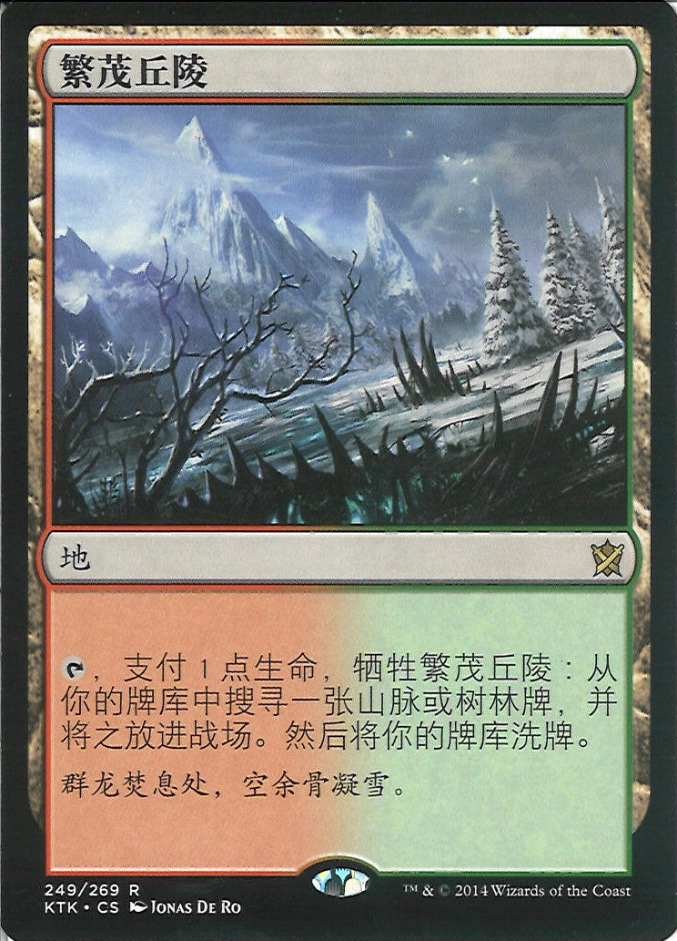 樹木茂る山麓 MTG 4枚 タルキール 簡体字)樹木茂る山麓 / Wooded Foothills【KTK】 No.249 | MtG通販