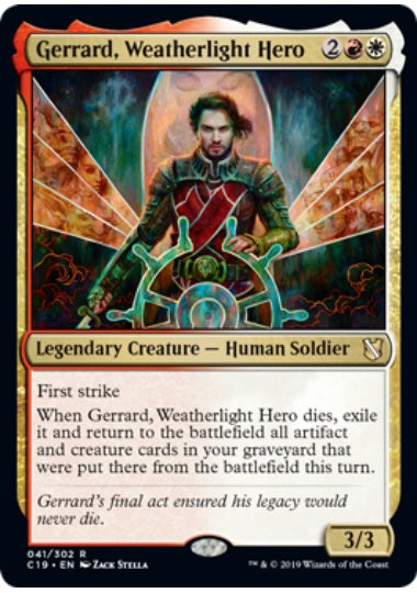(英)ウェザーライトの英雄、ジェラード / Gerrard, Weatherlight Hero【C19】 No.041