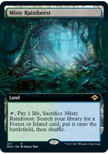 (英)【Foil】霧深い雨林 / Misty Rainforest ★拡張枠★ 【MH2】 No.477