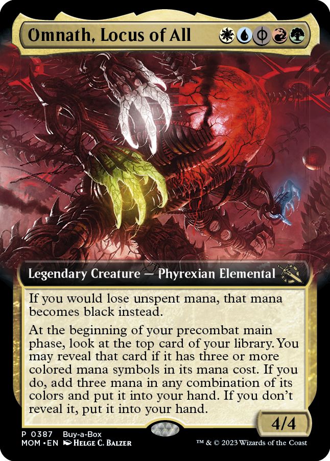 (英)【Foil】万物の座、オムナス / Omnath, Locus of All【MOM】Box購入プロモ No.387