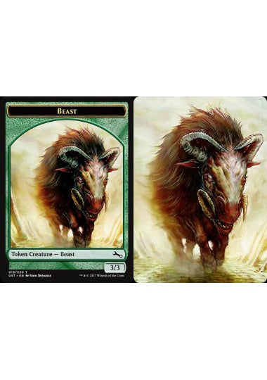 (英)【Foil】ビーストトークン / Beast Token【UST-TOKEN】 No.013