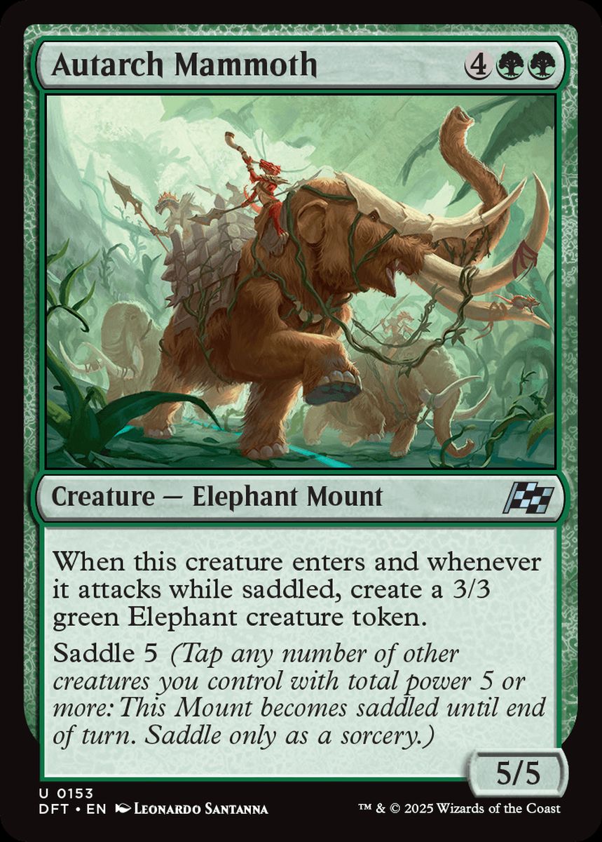 (英)【Foil】僭王マンモス / Autarch Mammoth【DFT】 No.153