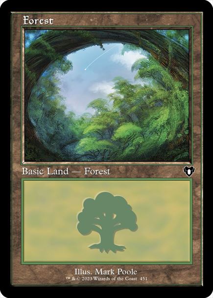 (英)【Foil】森 / Forest【CMM】旧枠 No.0451