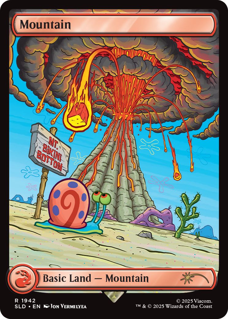 (英)【Foil】山 / Mountain【SLD】Secret Lair x SpongeBob SquarePants: Lands Under the Sea No.1942