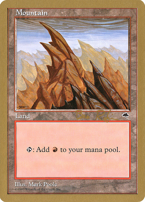 (英)山 / Mountain【WC98】 World Championship Decks 1998 Ben Rubin 金枠 No.102