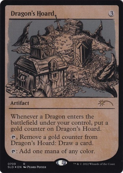 (英)【Foil】ドラゴンの財宝 / Dragon's Hoard【SLD】Secret Lair x BEADLE & GRIMM'S: HERE BE DRAGONS No.709