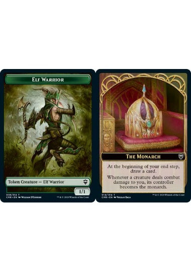 (英)【Foil】エルフ・戦士トークン / Elf Warrior TokenNo.008 - 統治者トークン / The Monarch Token【CMR-TOKEN】 No.014