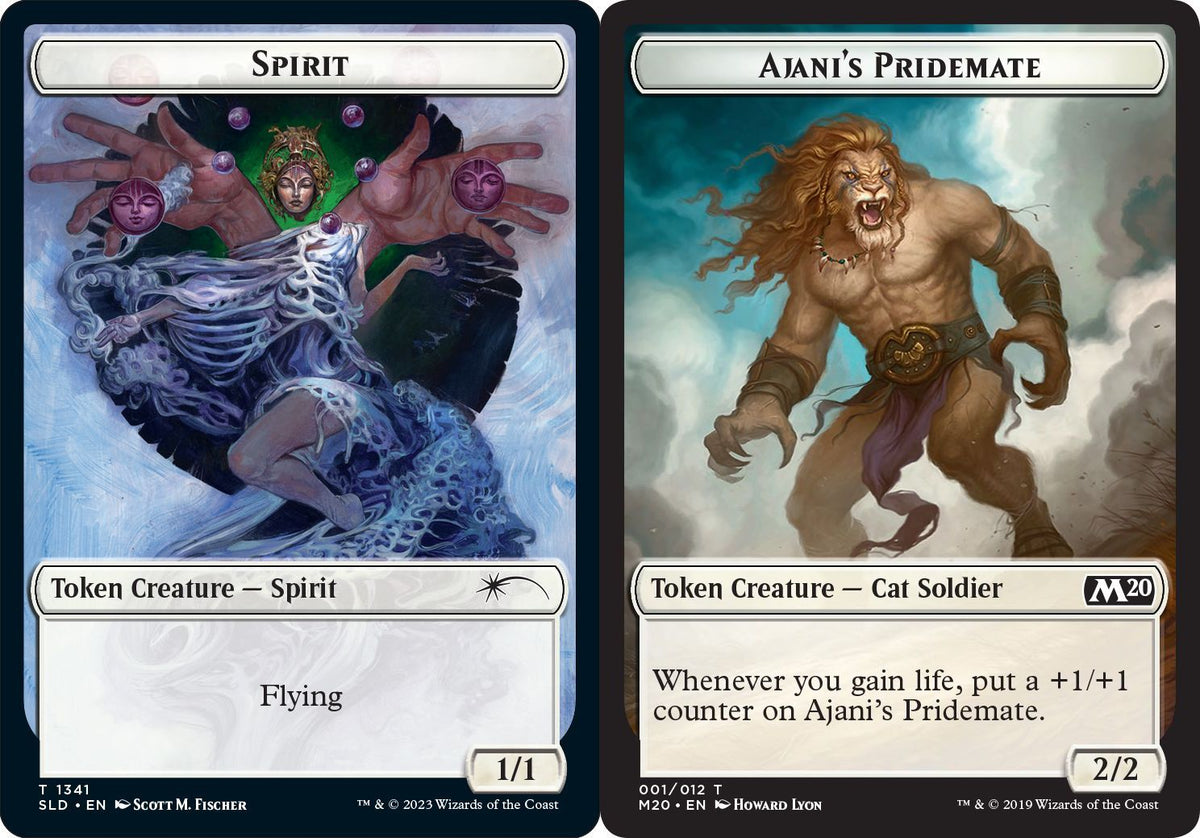 (英)スピリットトークン / Spirit Token No.1341 - アジャニの群れ仲間トークン / Ajani's Pridemate Token【SLD-C23-02】 Angels: They're Just Like Us but Cooler and with Wings No.M20-001