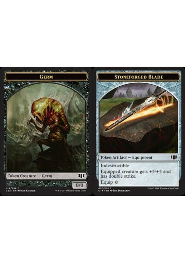 (英)ファイレクシアン・細菌トークン / Phyrexian Germ Token No.014 - 石鍛冶製の剣トークン / Stoneforged Blade Token【C14-TOKEN】 No.030