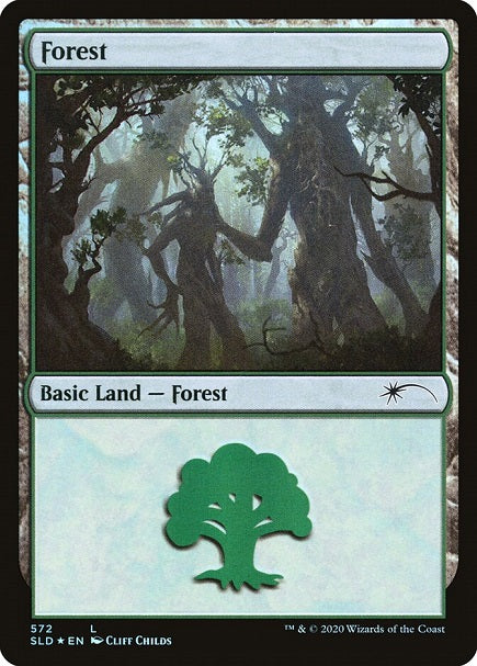 (英)【Foil】森 / Forest【SLD】 No.572