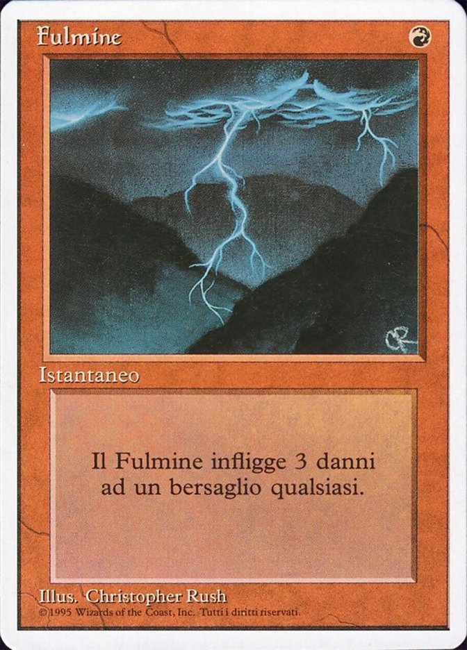 (イタリア語)Fulmine / Lightning Bolt【3ED】 白枠 No.162