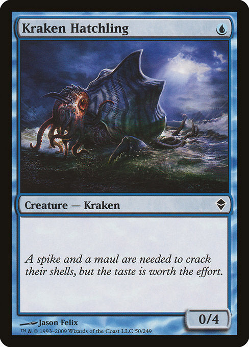 (英)【Foil】クラーケンの幼子 / Kraken Hatchling【ZEN】 No.050