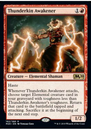 (英)雷族の呼び覚まし / Thunderkin Awakener【M20】 No.162