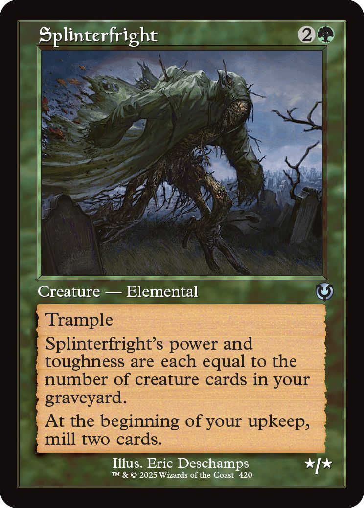(英)【Foil】裂け木の恐怖 / Splinterfright ★ショーケース枠★(旧枠加工カード) 【INR】 No.420