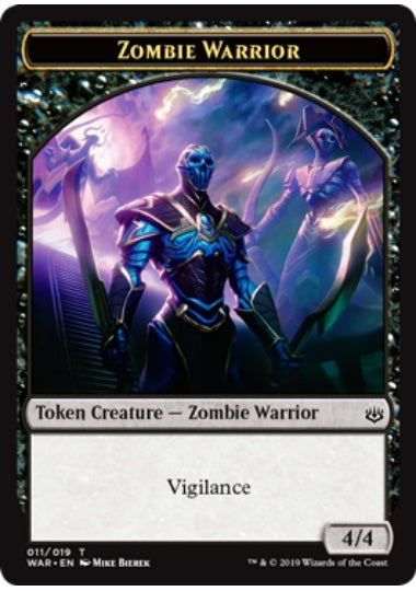 (英)ゾンビ・戦士トークン / Zombie Warrior Token【WAR-TOKEN】 No.011