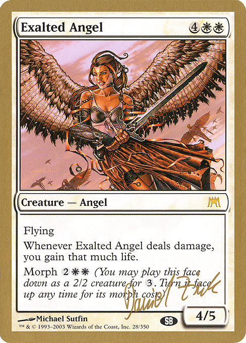 (英)賛美されし天使 / Exalted Angel【WC03】 World Championship Decks 2003 Daniel Zink サイドボード 金枠 No.002