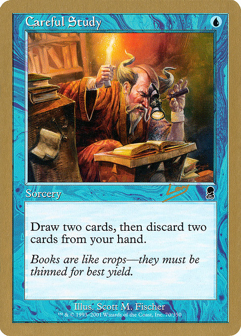 (英)入念な研究 / Careful Study【WC02】 World Championship Decks 2002 Raphael Levy 金枠 No.009