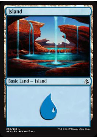 (英)【Foil】島 / Island【AKH】 No.260