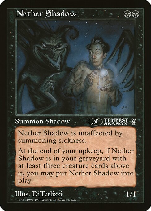 (英)冥界の影 / Nether Shadow【PRM】 アリーナプロモ 4th Place 【Oversized Card】 BIG-PRM-045 ※トーナメントで使用することはできません。