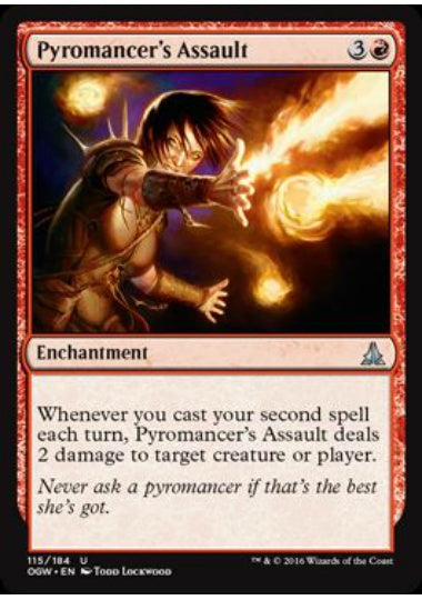 (英)【Foil】紅蓮術師の突撃 / Pyromancer's Assault【OGW】 No.115
