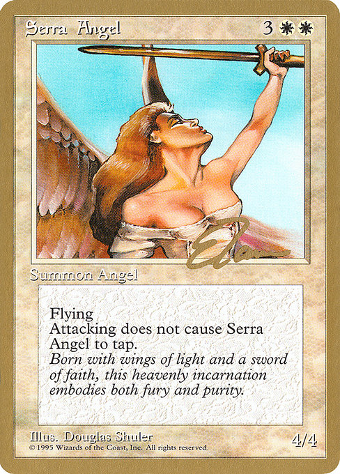 (英)セラの天使 / Serra Angel【PTC】 ProTour NewYork Decks 1996 Eric Tam 金枠 No.053