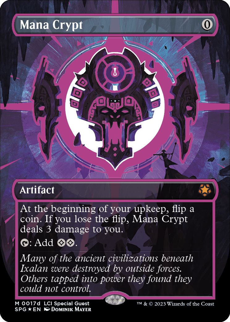 (英)【Cosmium Neon Ink Foil-Purple】魔力の墓所 / Mana Crypt ★ボーダーレス★(スペシャルゲスト) 【SPG】 No.017d