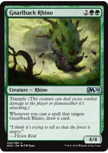 (英)節くれ背のサイ / Gnarlback Rhino【M20】 プレインズウォーカーデッキ収録 No.300