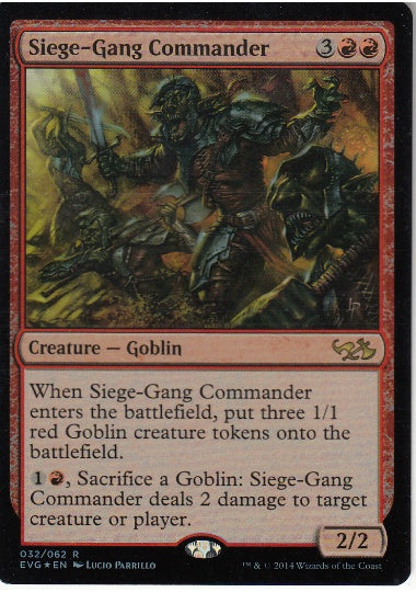 (英)【Foil】包囲攻撃の司令官 / Siege-Gang Commander【DDAEVG】絵違いFoil No.032