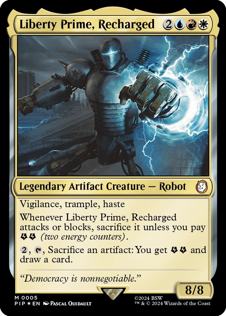 (英)【Foil】再稼働、リバティ・プライム / Liberty Prime, Recharged【PIP】 No.0005