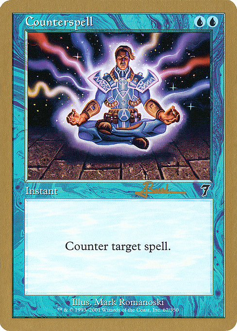 (英)対抗呪文 / Counterspell【WC01】 World Championship Decks 2001 Antoine Ruel 金枠 No.004