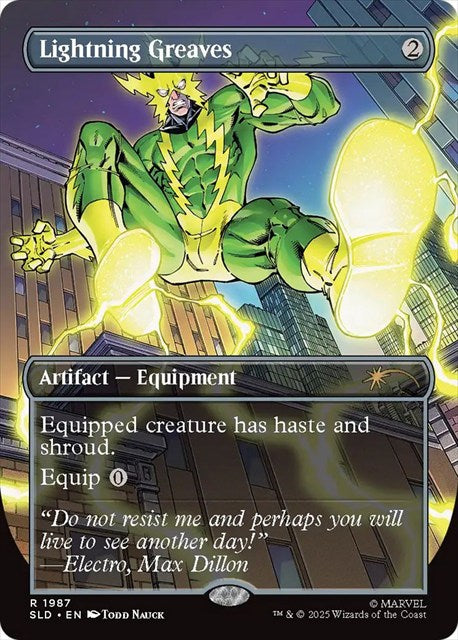 (英)【Foil】稲妻のすね当て / Lightning Greaves【SLD】 Secret Lair x Marvel's Spider-Man: Villainous Plots No.1987