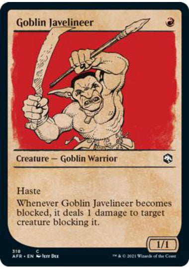 (英)【Foil】ゴブリンの投槍兵 / Goblin Javelineer ★ショーケース枠★(ルールブック・カード) 【AFR】 No.318