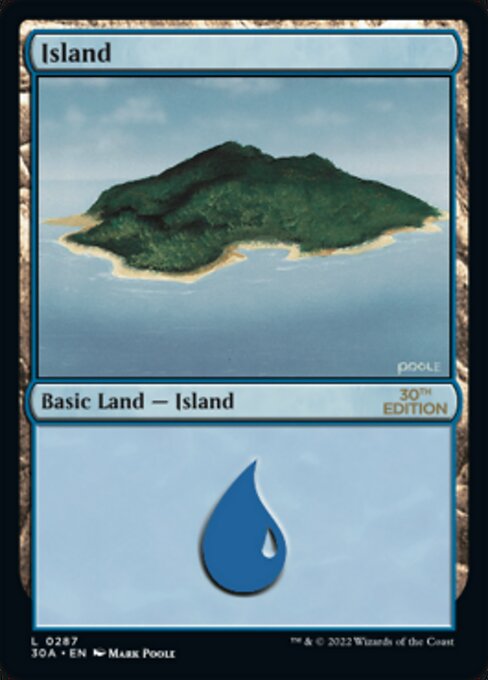 (英)島 / Island【30A】 (Blue) No.287 ※トーナメントで使用することはできません。