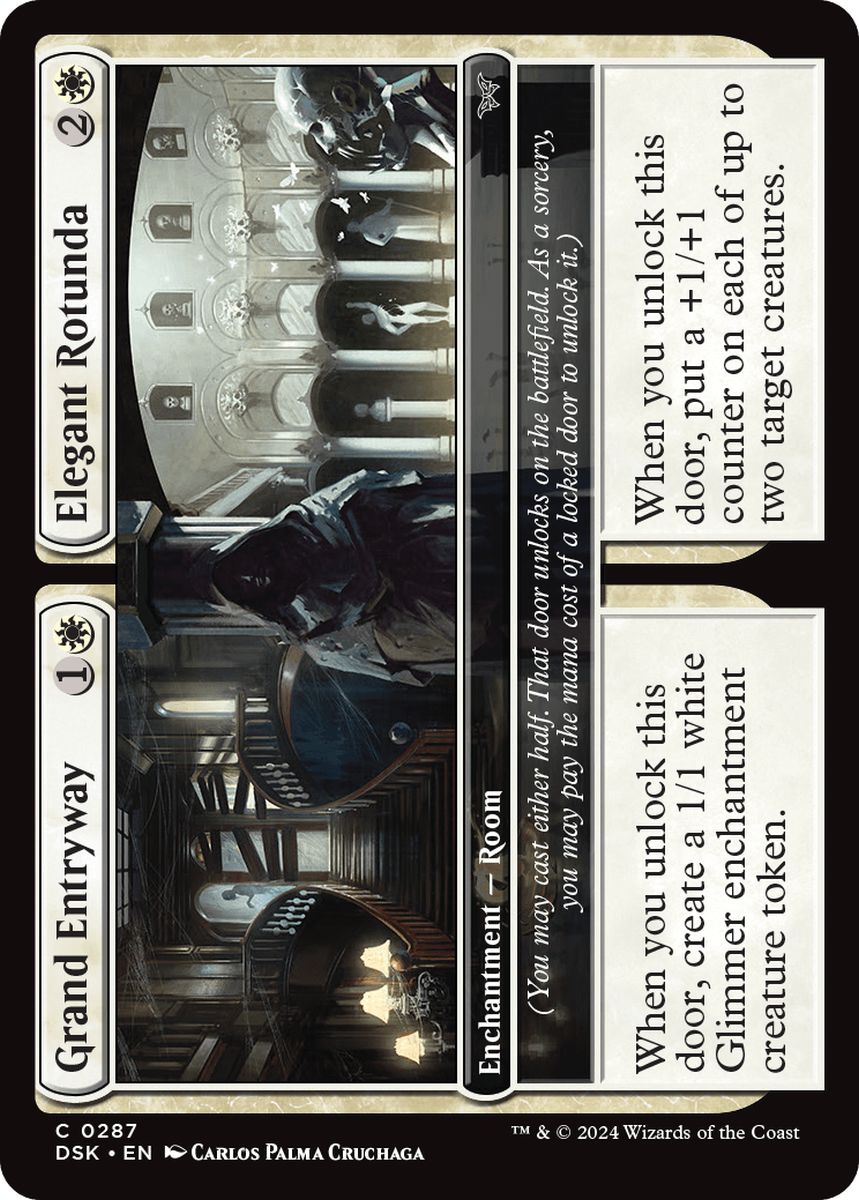 (英)【Foil】大玄関+優雅なる円形広間 / Grand Entryway+Elegant Rotunda【DSK】「隠れ潜む邪悪」カード No.287