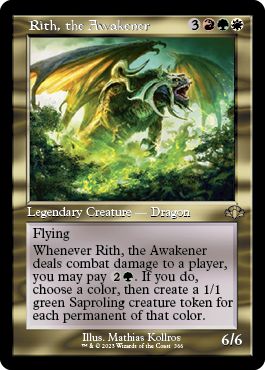 (英)【Foil】煽動するものリース / Rith, the Awakener ★ショーケース枠★(旧枠加工カード) 【DMR】 No.366