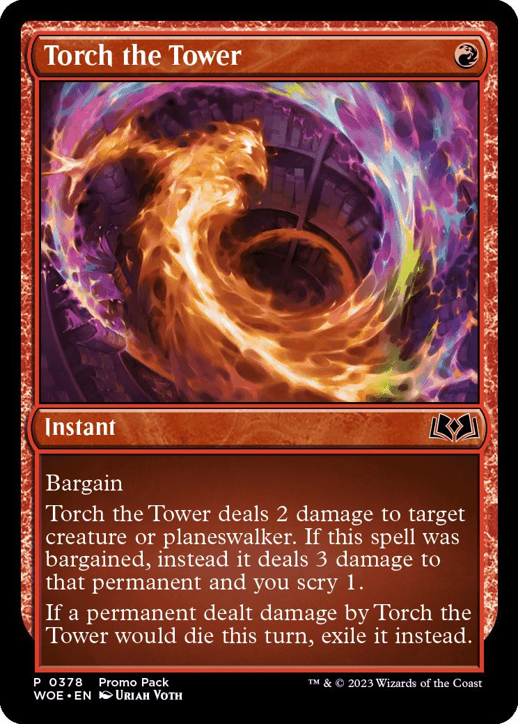 (英)【Foil】塔の点火 / Torch the Tower プロモパックプロモ 【WOE】 No.378