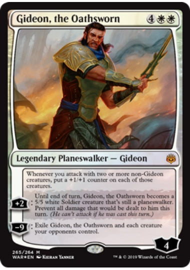 (英)【Foil】誓いを立てた者、ギデオン / Gideon, the Oathsworn【WAR】プレインズウォーカーデッキ収録 No.265