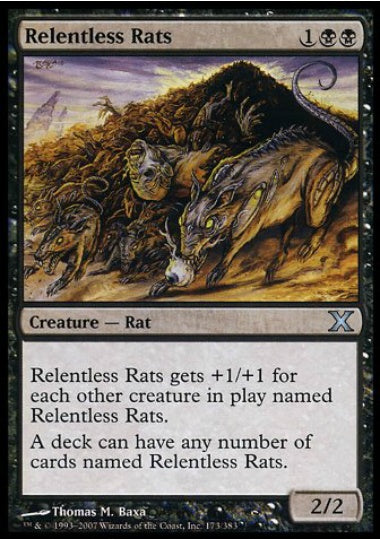 (英)【Foil】執拗なネズミ / Relentless Rats【10E】 No.173