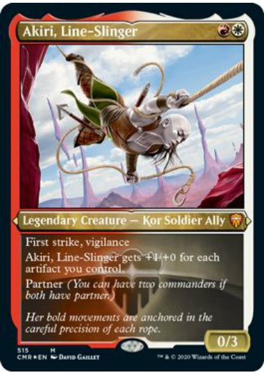 (英)【Foil】綱投げ、アキリ / Akiri, Line-Slinger ★ショーケース枠★ 【CMR】 No.515