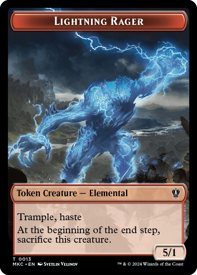 (英)稲妻の憤怒獣トークン / Lightning Rager Token No.013 - 金トークン / Gold Token【MKC-TOKEN】 No.025