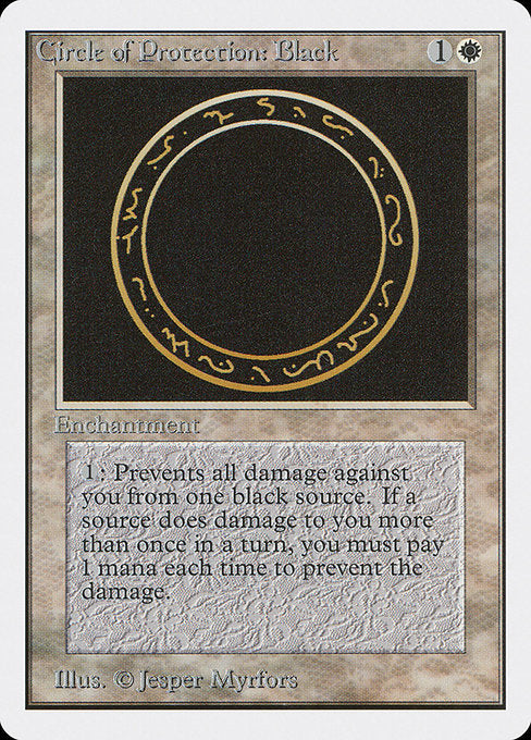 (英)黒の防御円 / Circle of Protection: Black【2ED】 No.010