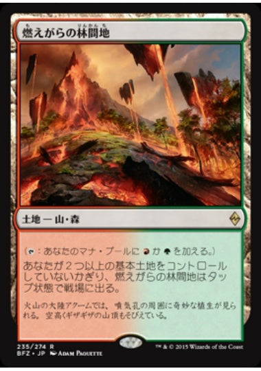 (日)【Foil】燃えがらの林間地 / Cinder Glade【BFZ】 No.235